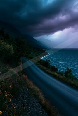 A moody sky scene of storm.