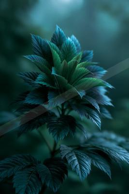 A moody nature scene of plants.