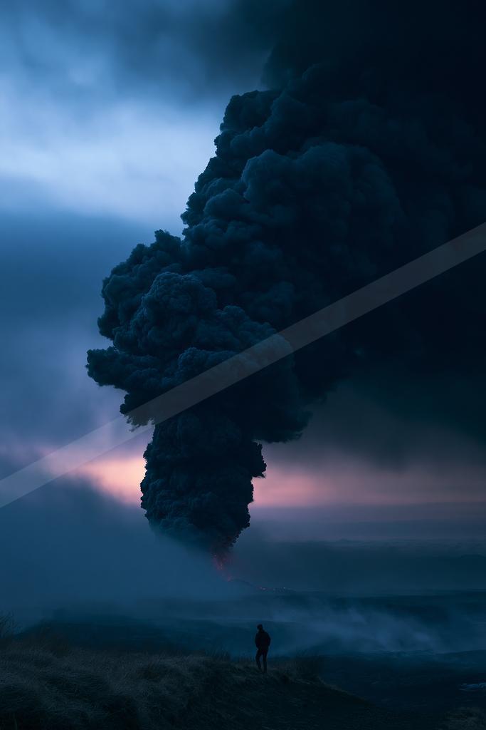 A moody sky scene of clouds, storm.