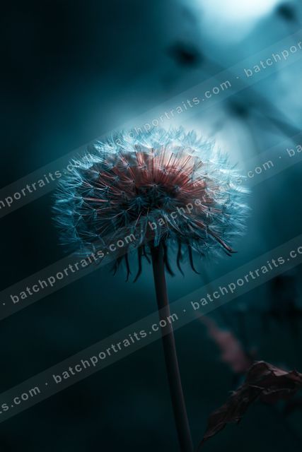 An ethereal macro nature scene of a flowers, reflection.
