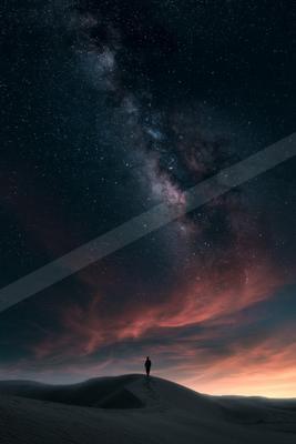 A night sky scene of starry sky.