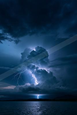 A dramatic sky scene of storm.