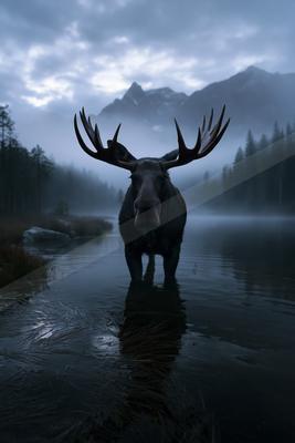 A moody wildlife photo of wildlife.