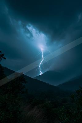 An ethereal sky scene of a lightning.