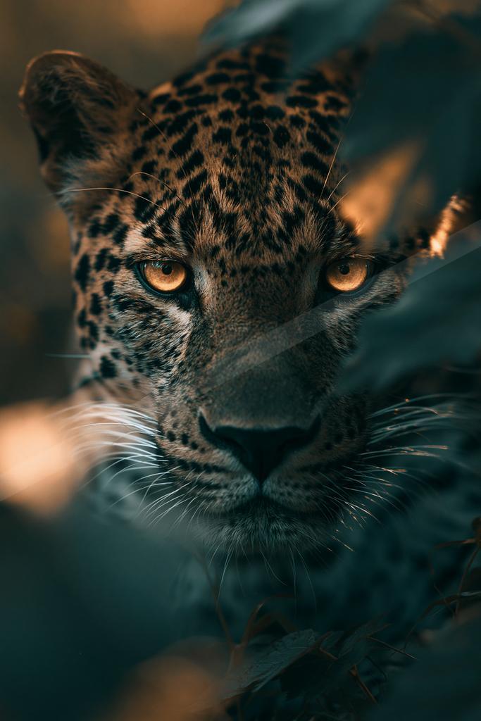 A black-toned moody photograph of leopard, jaguar, tiger.