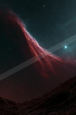 A moody sky scene of starry sky, still life.