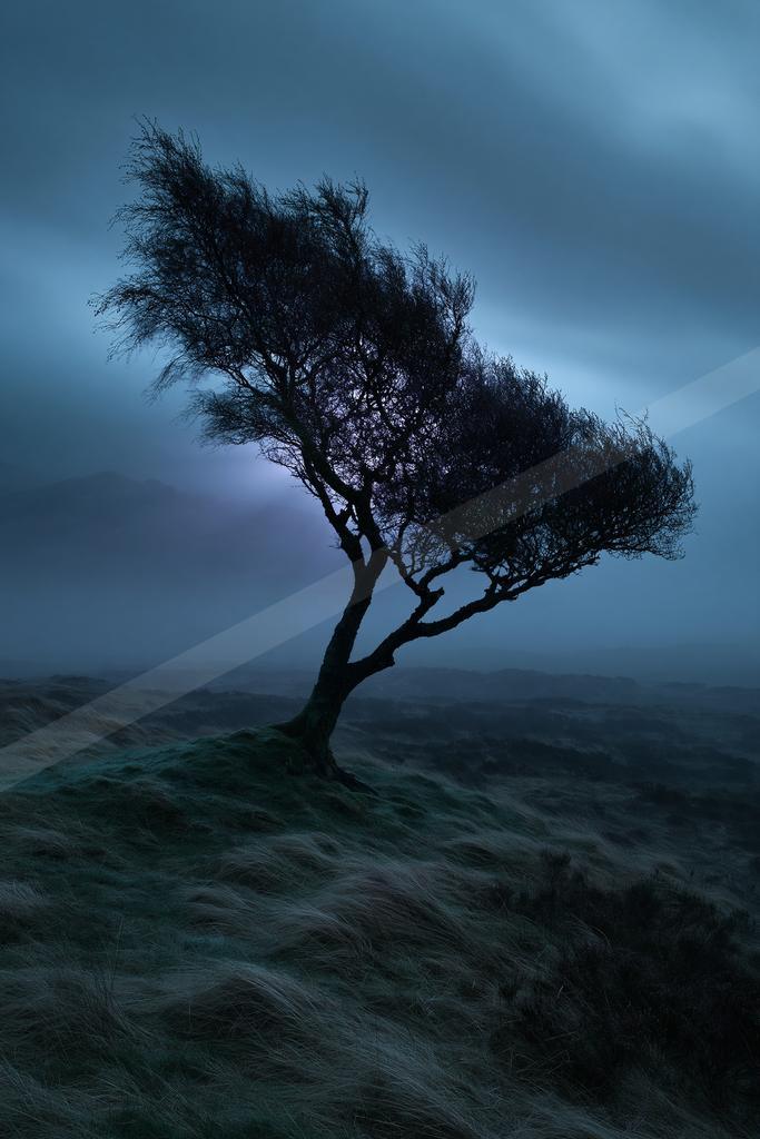 A dramatic long exposure sky scene of storm.