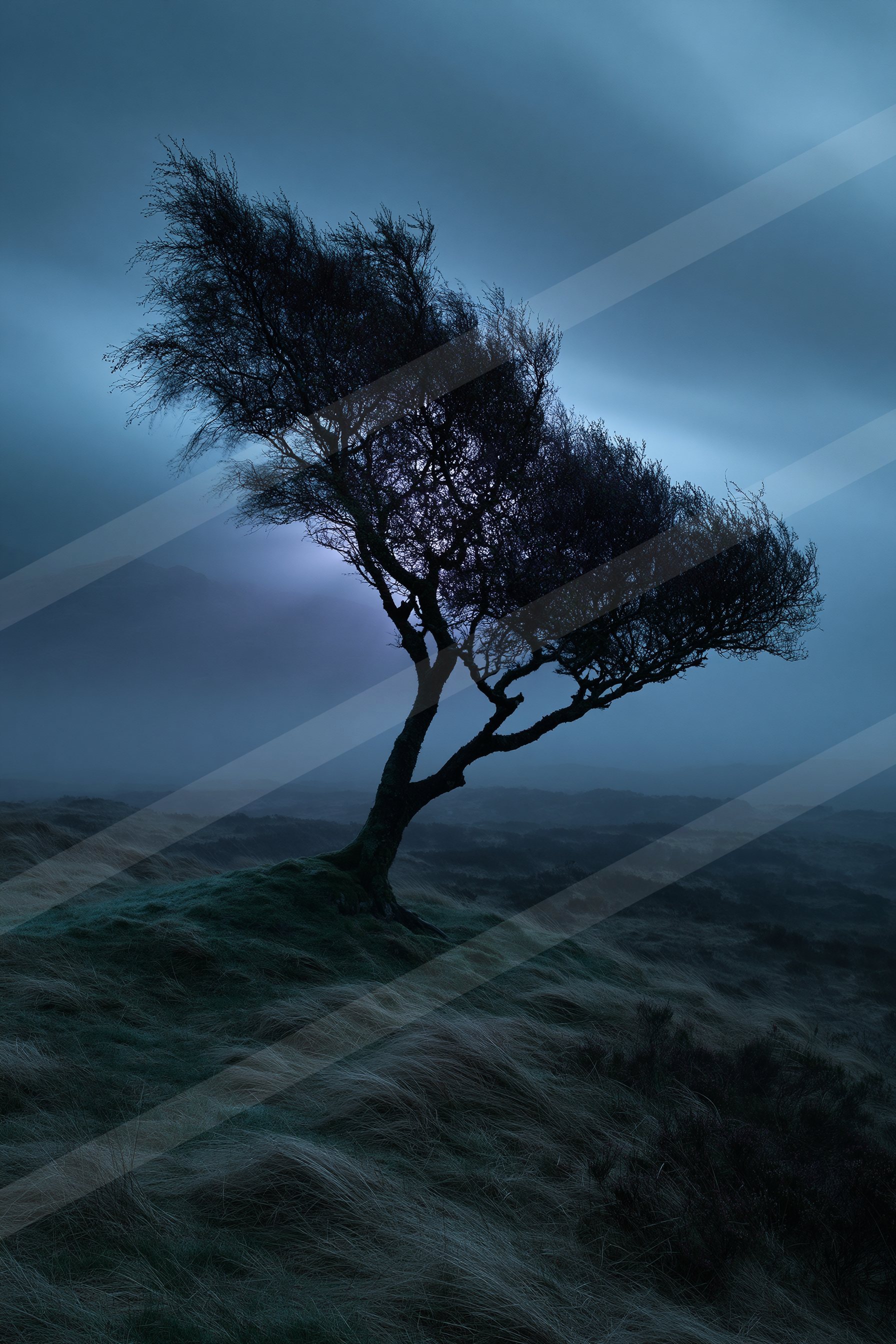 A dramatic long exposure sky scene of a storm.