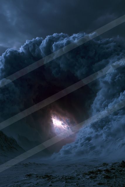 A dramatic sky scene of a storm, dust.