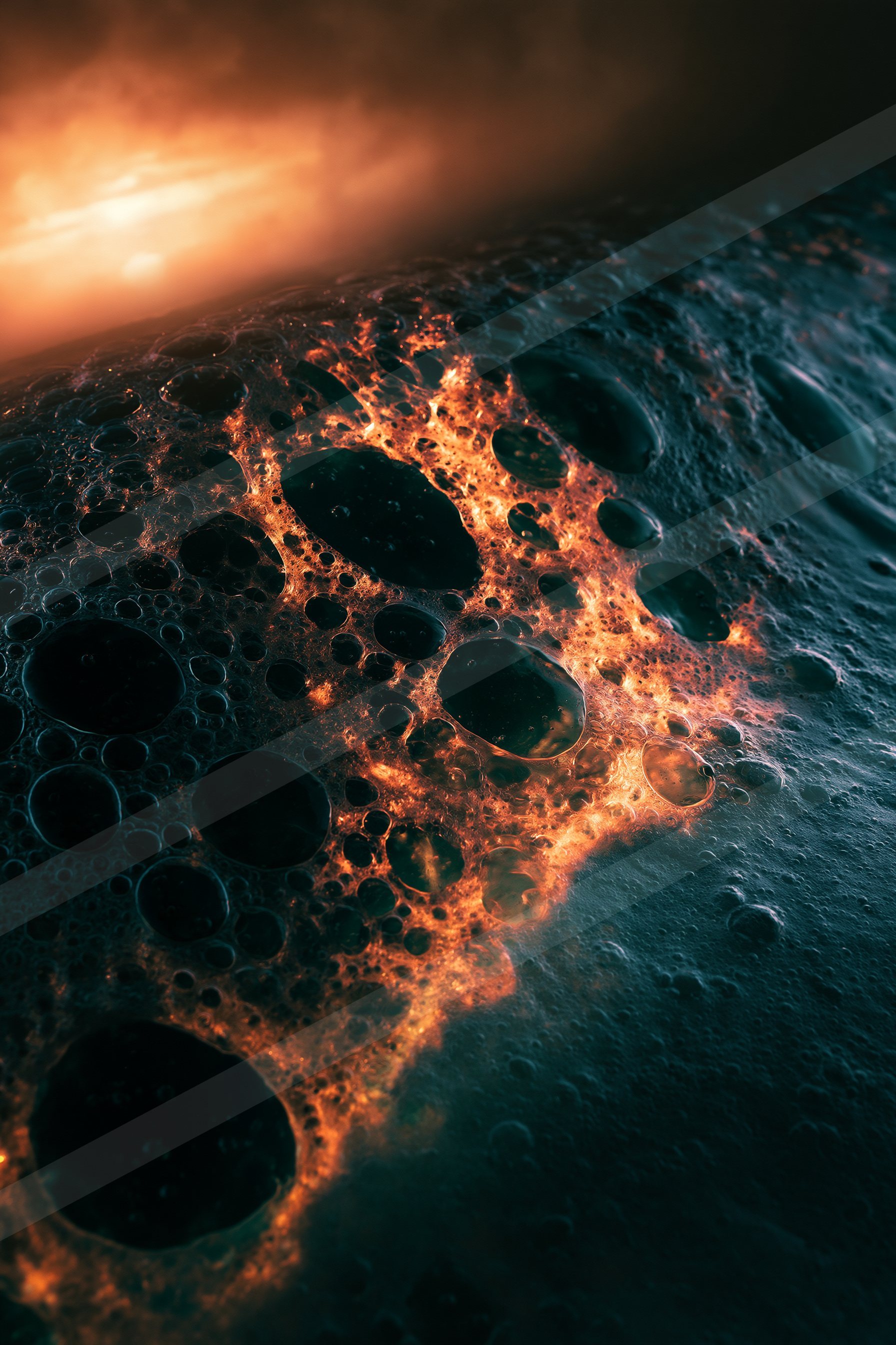 An ethereal sky scene of a planet, dust.