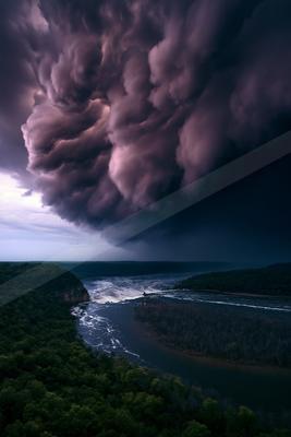 A dramatic sky scene of storm, clouds.