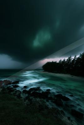 A night sky scene of storm, clouds.