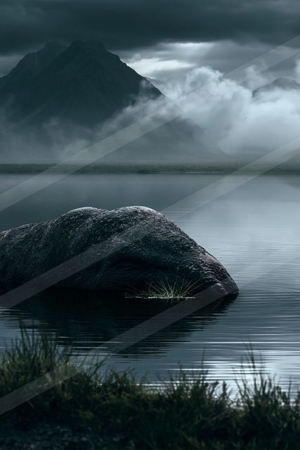 Lake in the mountains.
