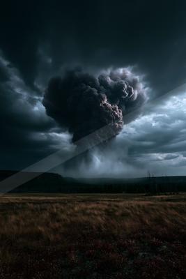 A dramatic sky scene of storm, clouds.