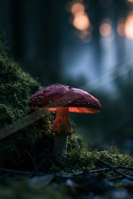 A moody nature scene of forest.