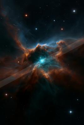 A moody sky scene of starry sky, still life.