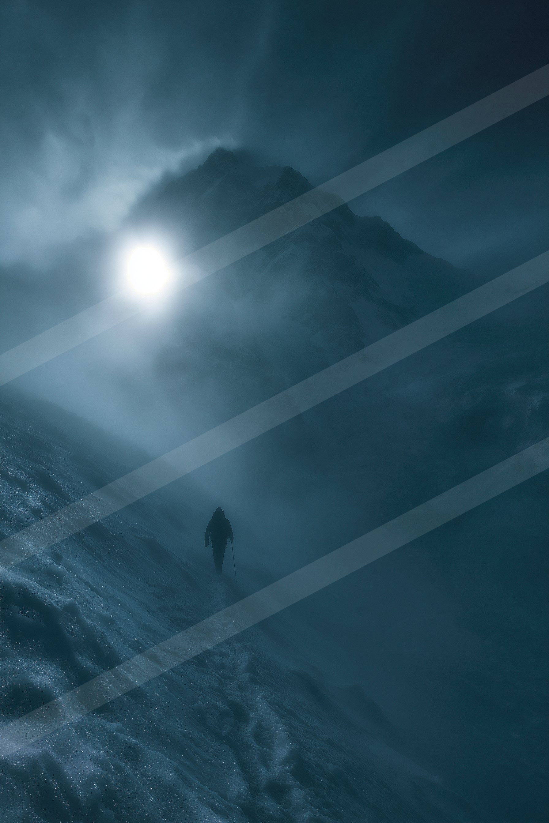 A mysterious sky scene of a storm, fog.