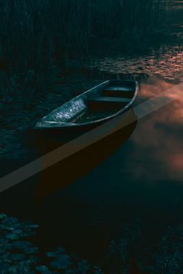 A serene water scene of lake, still life.