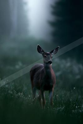 A moody wildlife photo of wildlife, forest.