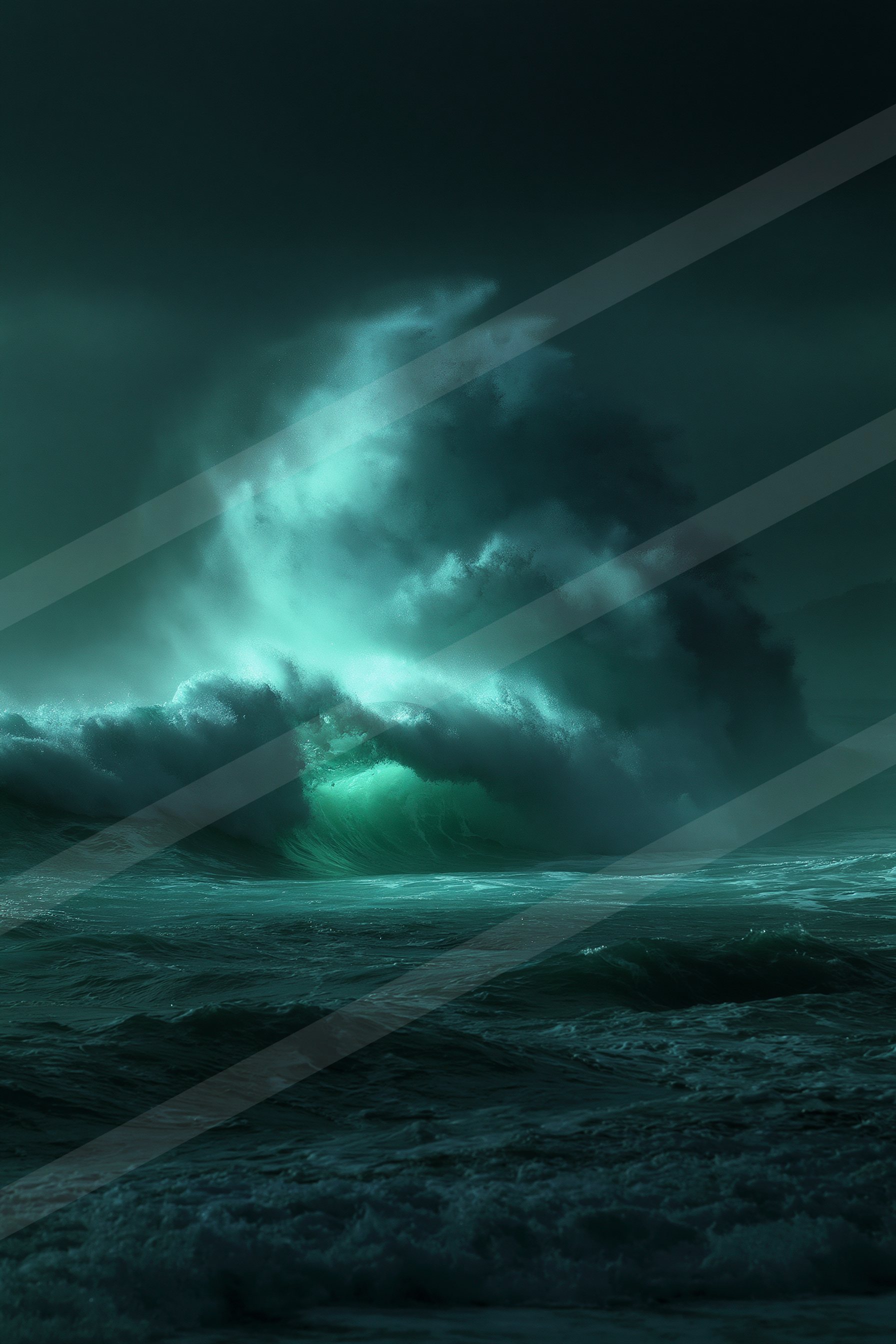 An ethereal sky scene of a storm.