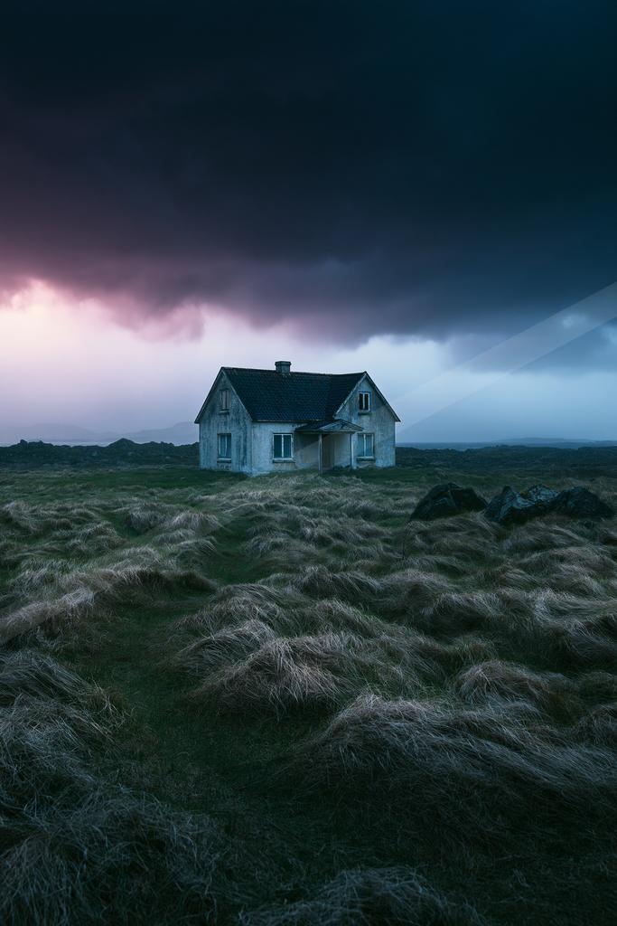 A night sky scene of storm.