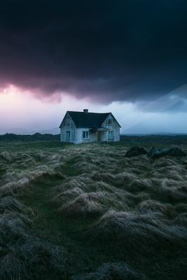 A night sky scene of storm.