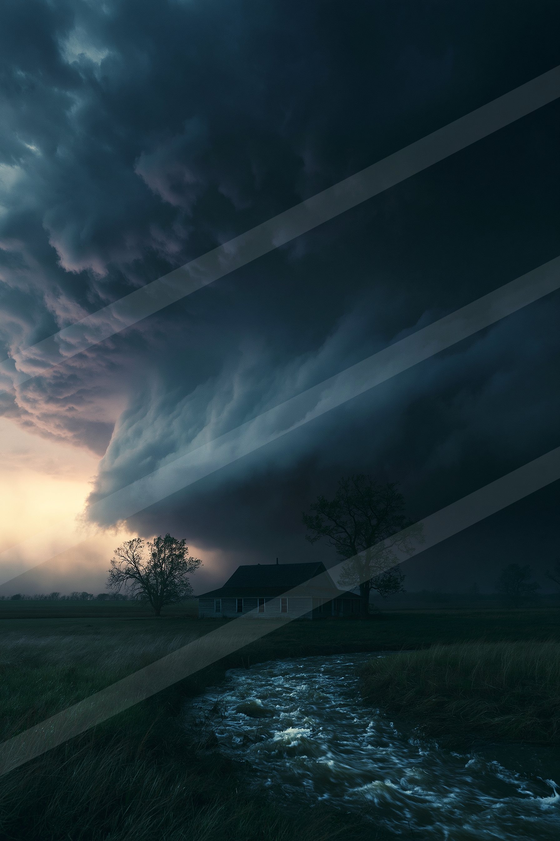 A dramatic sky scene of a storm.
