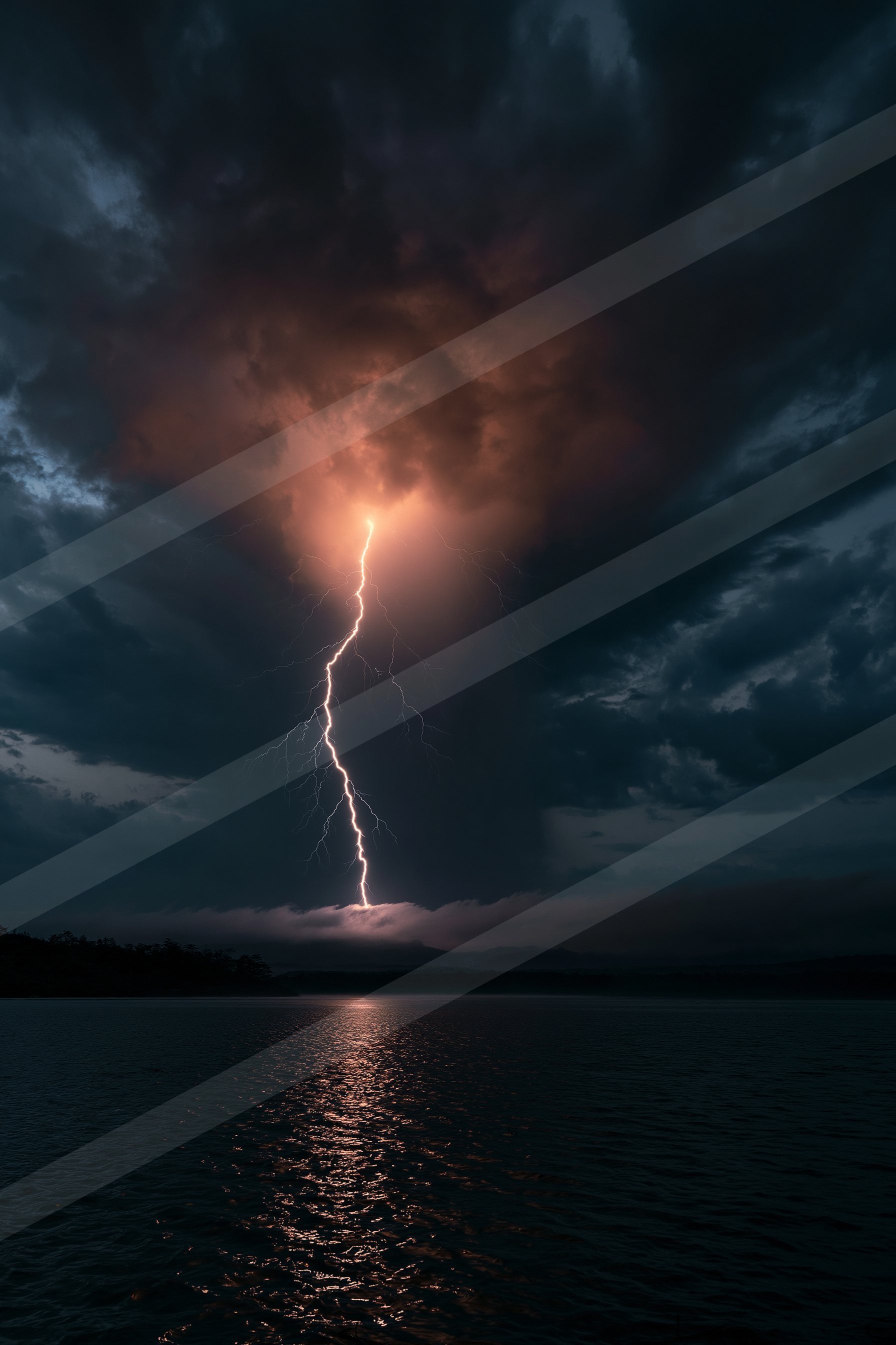 A dramatic sky scene of a lightning.