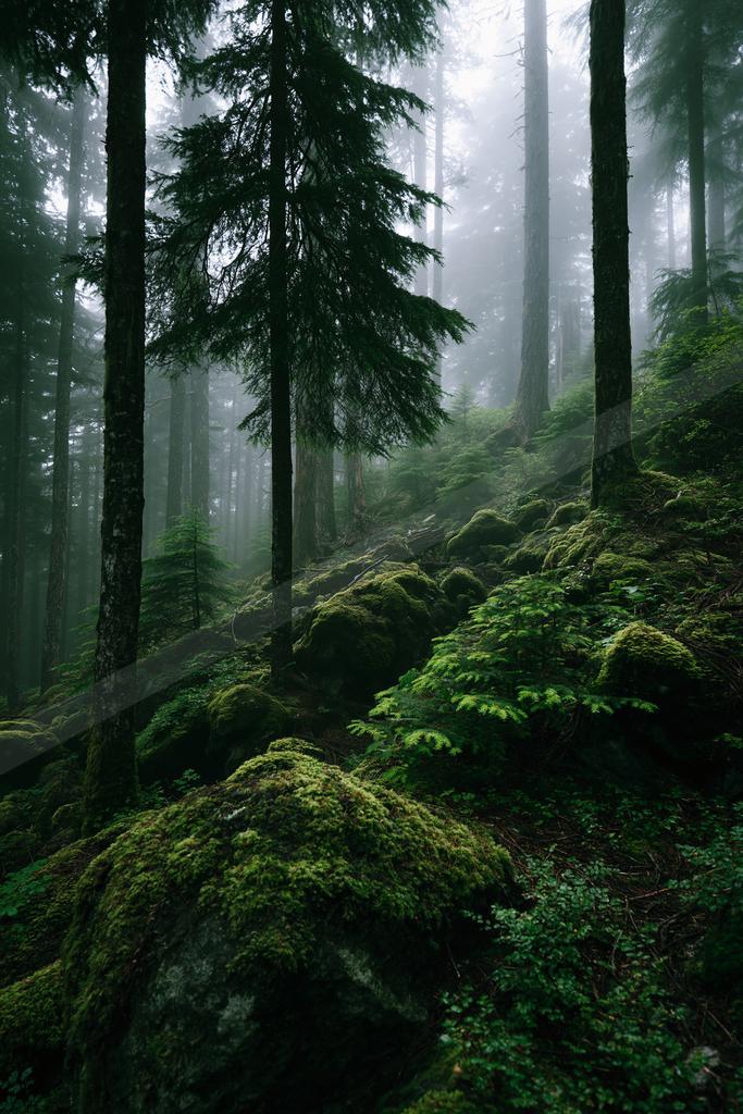 A serene nature scene of forest.