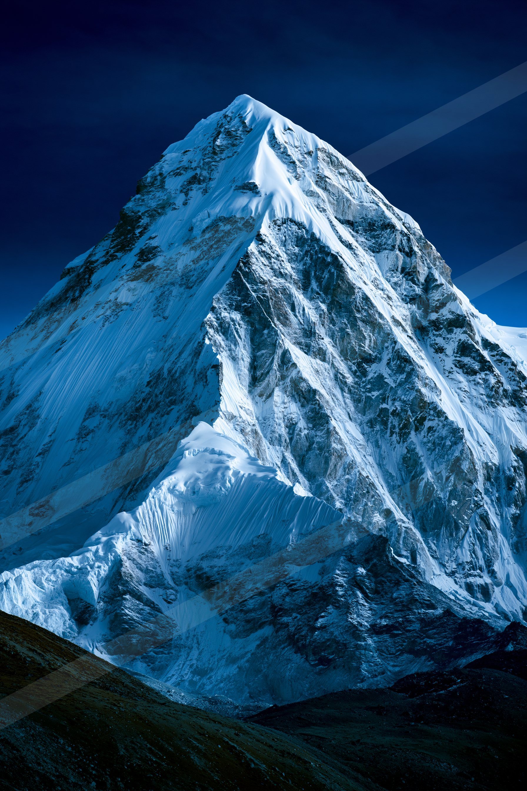 A moody landscape of a glacier.