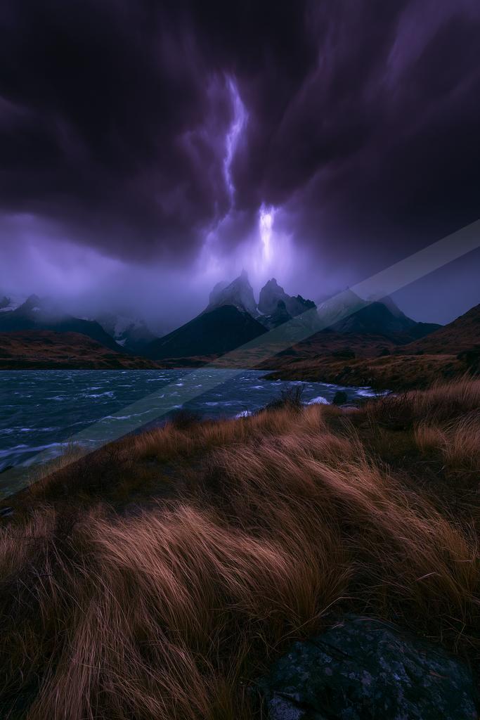 A dramatic sky scene of storm.