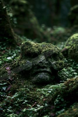 A moody nature scene of forest.