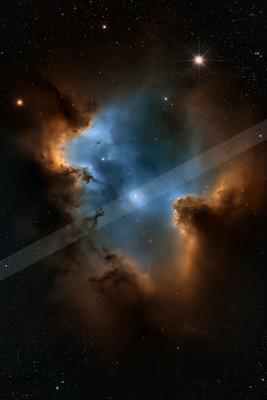 An ethereal sky scene of a nebula, dust.