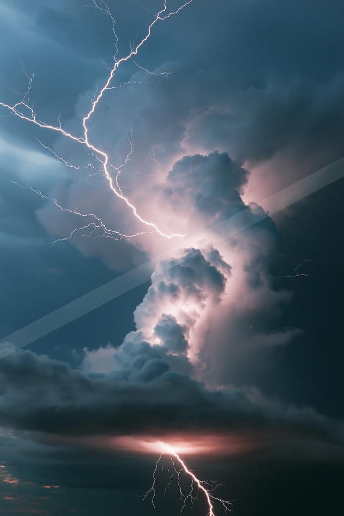 A dramatic sky scene of storm.