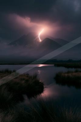 A moody sky scene of storm.
