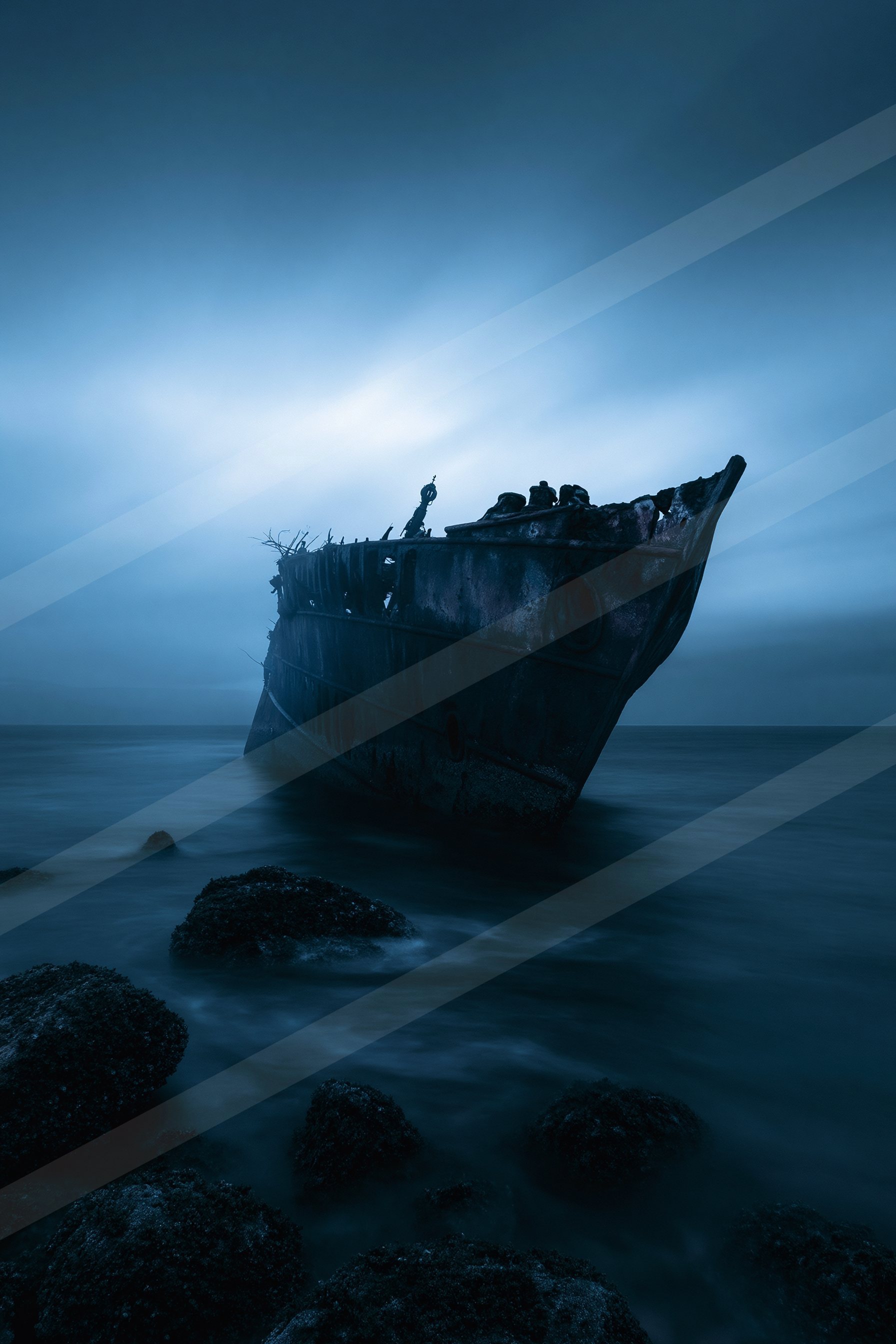 A mysterious still life of a boat.