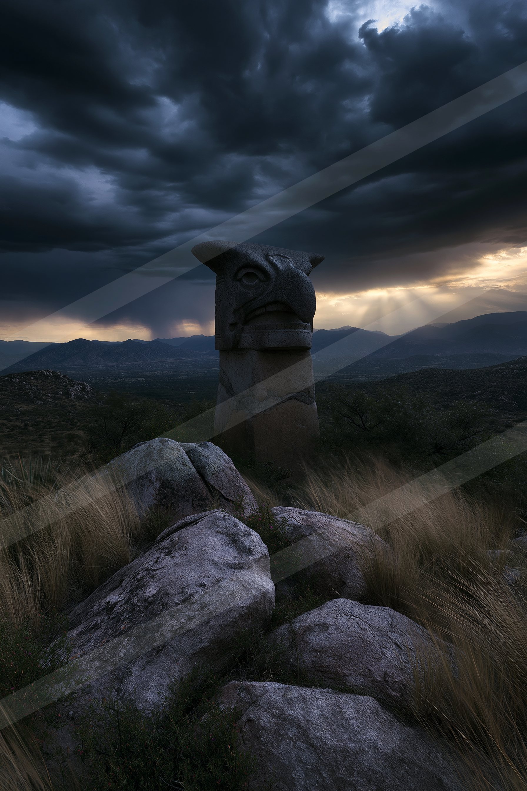 Stone wall.