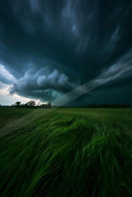 A dramatic sky scene of storm.