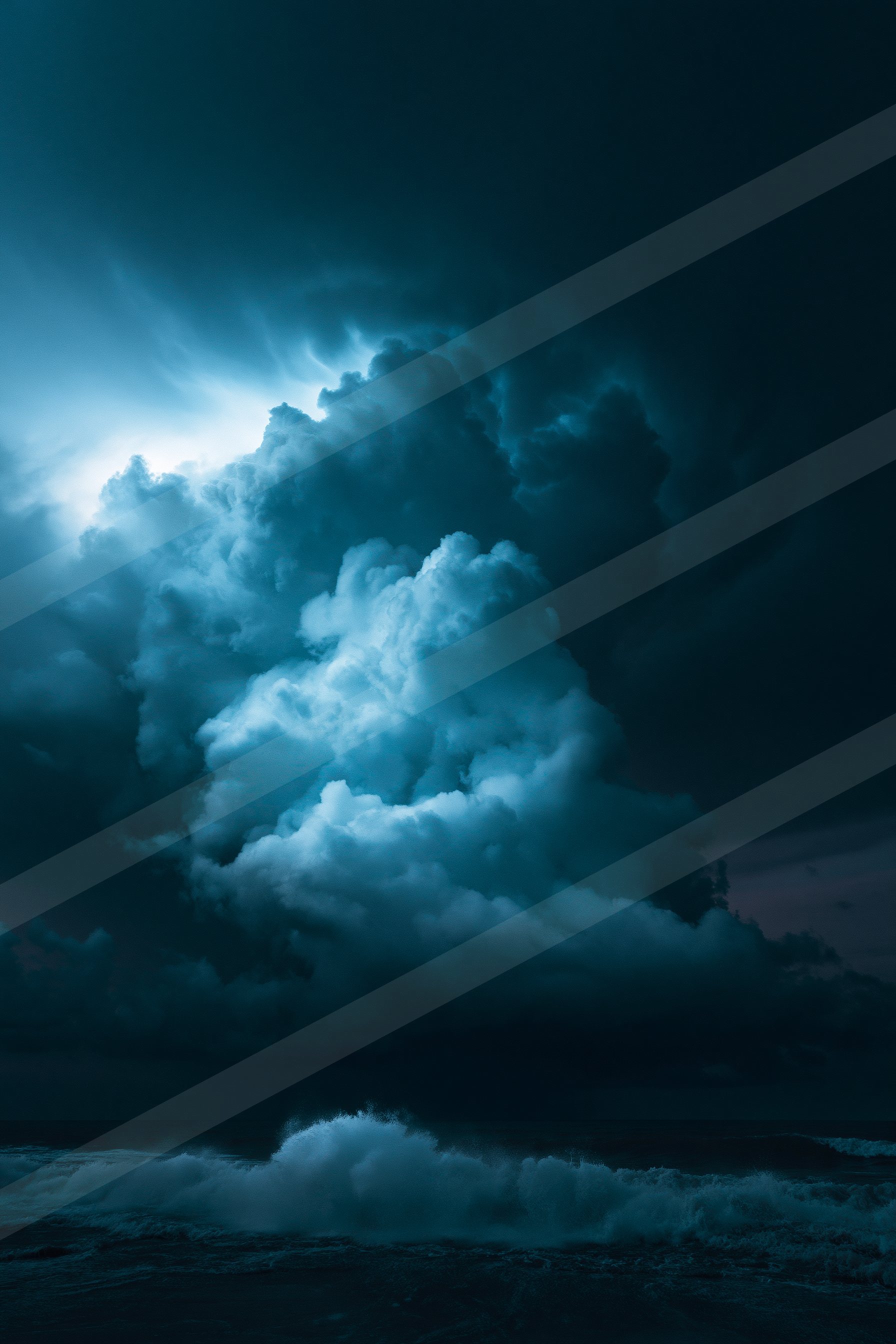A dramatic high contrast sky scene of a storm.