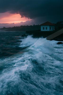 A moody sky scene of storm.