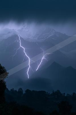 A dramatic sky scene of storm.