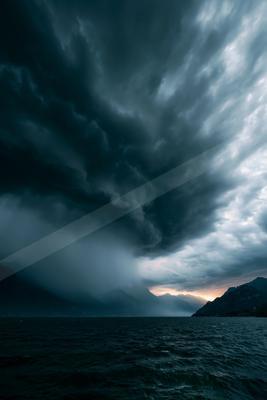 A dramatic sky scene of a storm.