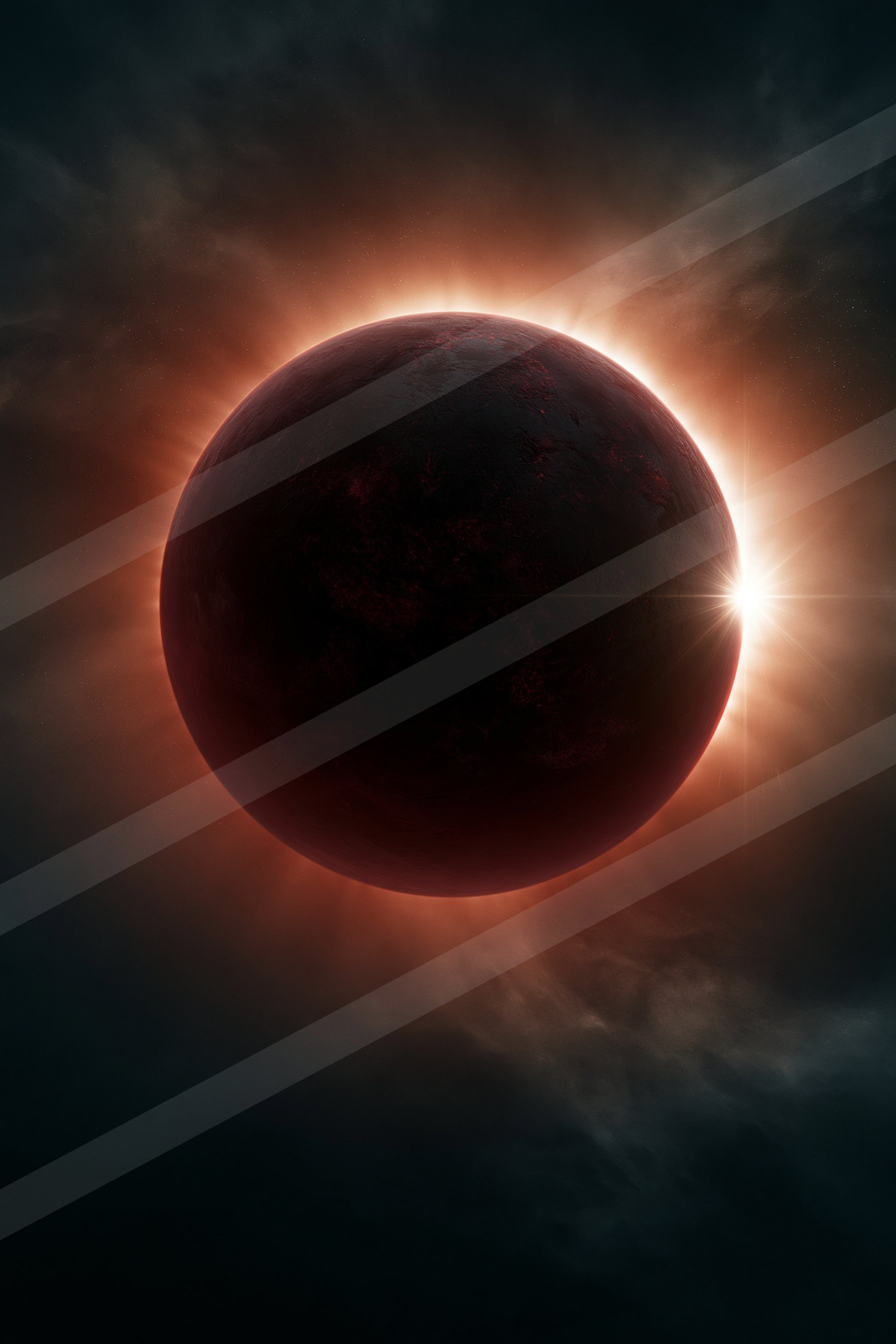 A mysterious sky scene of a planet.
