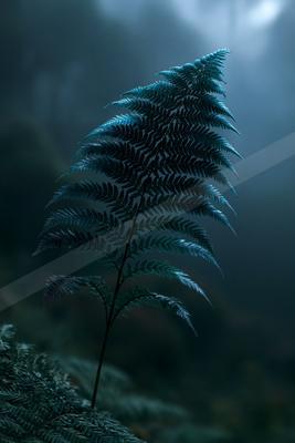 A moody nature scene of forest, trees, plants.
