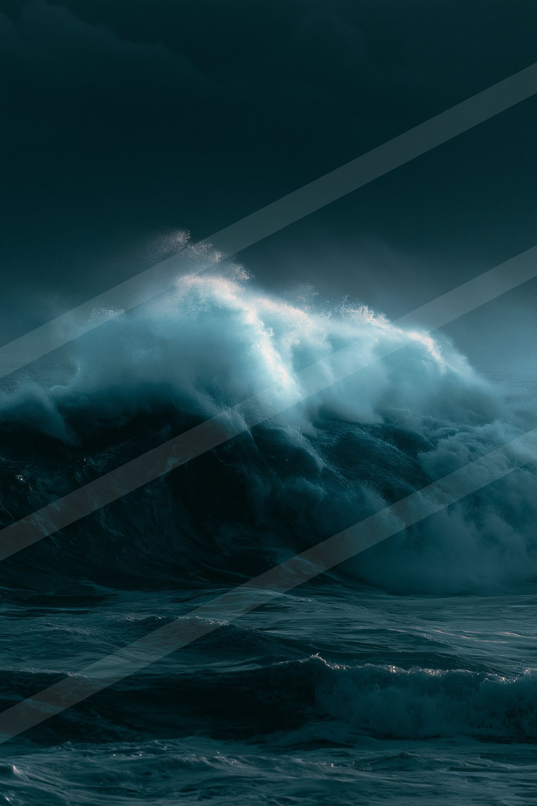 A dramatic water scene of an ocean waves.