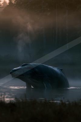A moody wildlife photo of wildlife.