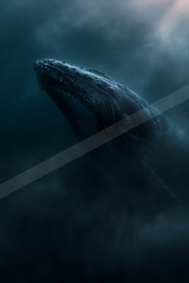 Whale in the ocean.
