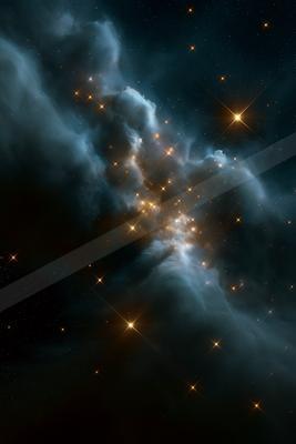 A moody sky scene of starry sky.