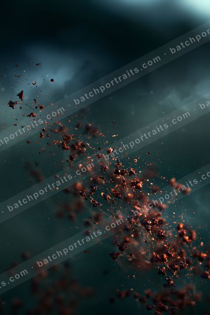 A mysterious macro water scene of an underwater, dust.