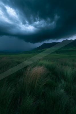A dramatic sky scene of storm.